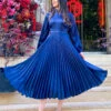 Closet London Navy Long Sleeve Pleated Midi Dress -Closet London Popular Shop 0041 D5579 Navy1 51534.1681817096