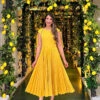 Closet London Yellow Pleated Midi Dress -Closet London Popular Shop 01 004 46710 73510.1679586191