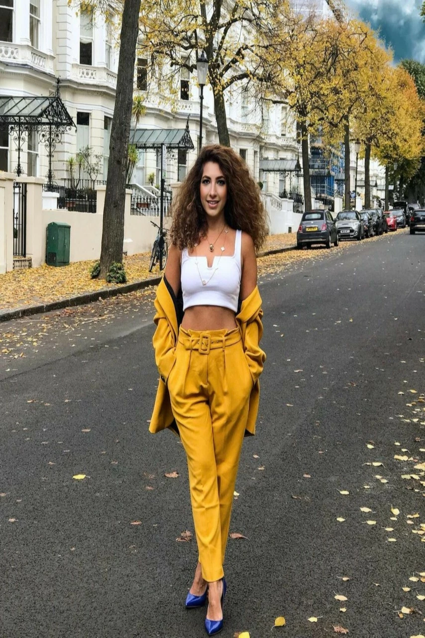 Closet London Mustard Paper Bag Trousers With Belt 3 Closet London Mustard Paper Bag Trousers With Belt