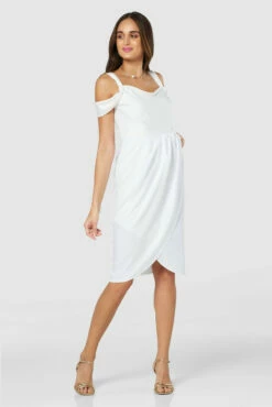 Closet London Ivory Cowl Neck Pencil Dress -Closet London Popular Shop 20211019 Closet D7930 1307 70111.1647363424