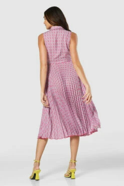 Closet London Pink Pleated Shirt Midi Dress -Closet London Popular Shop 20211019 Closet D7946 0652 38193.1647362222