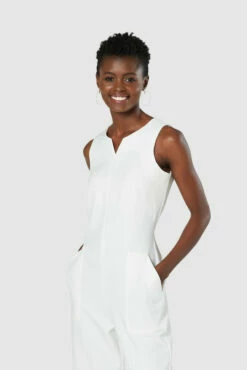 Closet London White Sleeveless Jumpsuit -Closet London Popular Shop 20211019 Closet T7987 0573 06675.1660311041