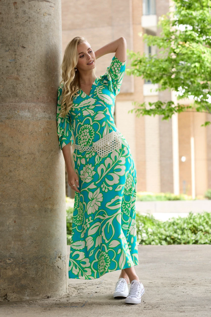 Closet London Green TurquoiseWrap Tie Waist Dress 3 Closet London Green TurquoiseWrap Tie Waist Dress