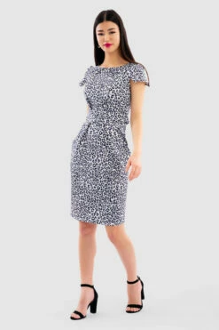 Closet London Ivory Print Pleated Tulip Dress -Closet London Popular Shop 81rltuuc 04030.1649859571