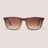 Closet London Kate Matt Havana Brown Rectangular Sunglasses