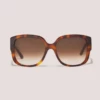 Closet London Audrey Havana Brown Square Sunglasses