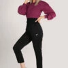 Closet London Pink Crop Sweatshirt -Closet London Popular Shop ALB6849 MAGENTA 1 11176.1633090065