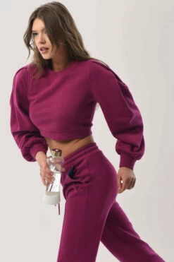 Closet London Pink Crop Sweatshirt -Closet London Popular Shop ALB6849 ALT6854 DSC 2880 67953.1613565393