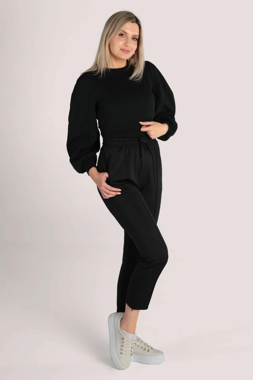 Closet London Black Crop Sweatshirt 3 Closet London Black Crop Sweatshirt