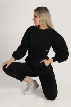 Closet London Black Crop Sweatshirt 8 Closet London Black Crop Sweatshirt -Closet London Popular Shop ALB6850 BLACK 44 69146.1621250363