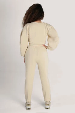 Closet London Ivory Crop Sweatshirt -Closet London Popular Shop ALB6850 IVORY 3 81905.1621250641