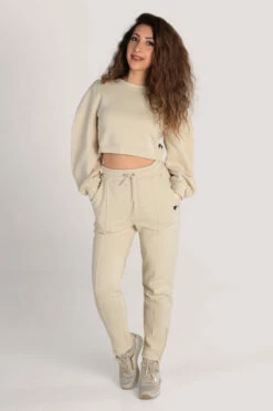 Closet London Ivory Crop Sweatshirt -Closet London Popular Shop ALB6850 IVORY 53 39197.1621250674