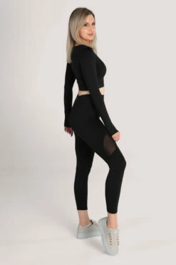 Closet London Black Long Sleeve Crop Top -Closet London Popular Shop ALJ6836 BLACK 27 94910.1621251108