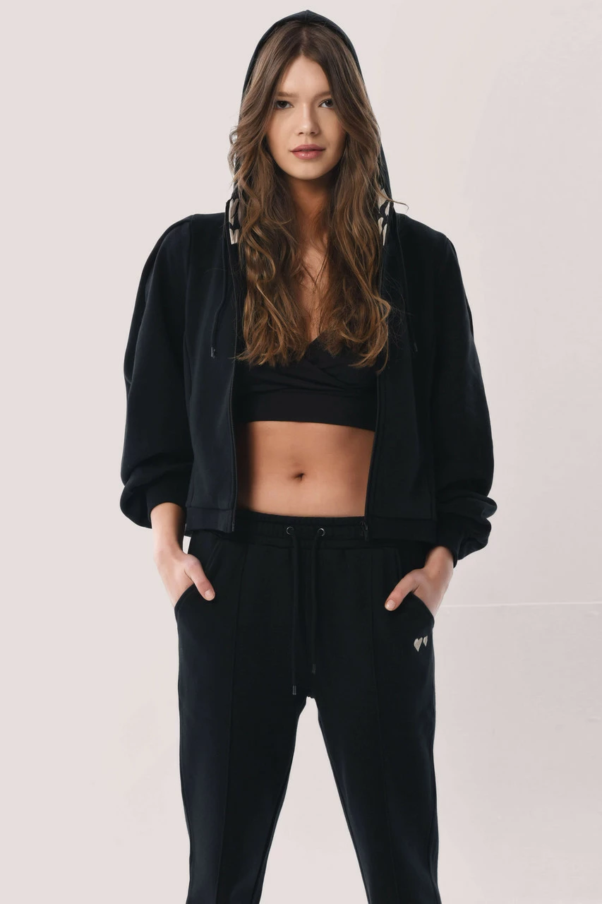 Closet London Black Zip Up With Hood 5 Closet London Black Zip Up With Hood - Image 3