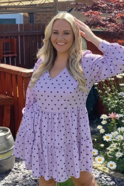 Closet Curves Purple Tiered Mini Dress