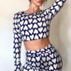 Closet London Black And White Heart Print Long Sleeve Crop Top -Closet London Popular Shop Artboard 3 40822.1633090059