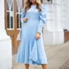 Closet London Blue Pleated Midi Dress 1 Closet London Blue Pleated Midi Dress -Closet London Popular Shop Artboard 4 1002 68447.1633089954