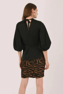 Closet London Black Gathered Front Blouse -Closet London Popular Shop B5516 DSC 2692 24949.1598537116