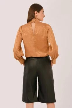 Closet London Gold High Neck Gathered Blouse -Closet London Popular Shop B6308 DSC 2890 09578.1598526210