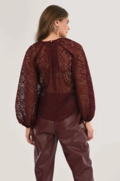 Closet London Purple Gathered Neck Raglan Blouse -Closet London Popular Shop B6399 DSC 9108 39461.1603280528