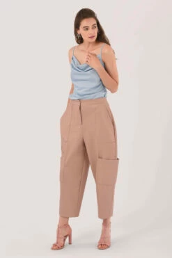 Closet London Blue Cowl Neck Blouse -Closet London Popular Shop B6537 T6531 DSC 5357 88916.1605702767