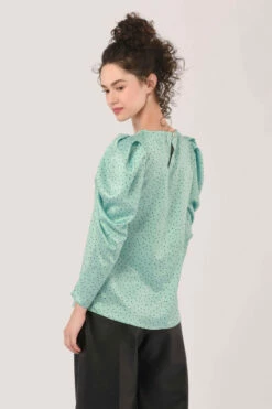 Closet London Green Pleated Sleeve Blouse -Closet London Popular Shop B6566 DSC 5456 56215.1605719448