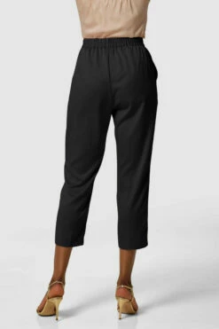 Closet London Black Elasticated Waist Cropped Trousers -Closet London Popular Shop B7089 T7091 4674 37598.1637068741.1280.1280 2 23118.1641469270