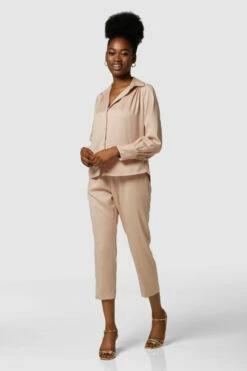 Closet London Blush Gathered Shirt -Closet London Popular Shop B7092 4687 36370.1633953671