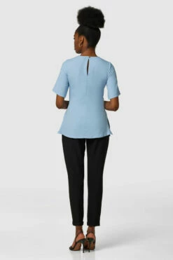 Closet London Baby Blue Tie Waist Top 9 Closet London Baby Blue Tie Waist Top -Closet London Popular Shop B7106 T7093 4078 45679.1633954444