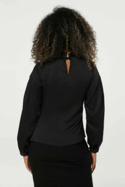 Closet London Black Puff Sleeve Button Blouse 9 Closet London Black Puff Sleeve Button Blouse -Closet London Popular Shop B7131J S6897 20211130 Closet 1493 67633.1639564408