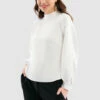 Closet London Off White Puff Sleeve Blouse