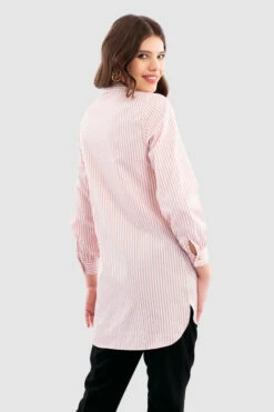 Closet London Pink Stripe Tunic Blouse -Closet London Popular Shop B7364 Pink DSC 6594 34509.1649757330