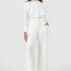 Closet London Ivory White Wide Leg Pleated Trousers