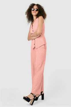 Closet London Peach Stripe Waistcoat -Closet London Popular Shop B7696 T7688 19 48433.1642695181