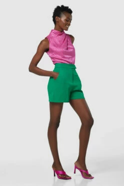 Closet London Green Tailored Shorts -Closet London Popular Shop B8113 T8127 20211026 Closet London 0050 56777.1647534308