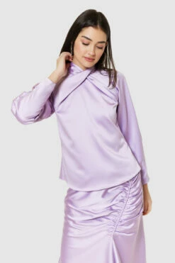 Closet London Purple Lilac Midi Skirt -Closet London Popular Shop B9528 S9523 AMBER 63645 68773.1690471377