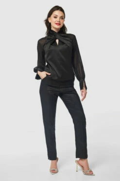 Closet LondonBlack Twist Neck Blouse 8 Closet LondonBlack Twist Neck Blouse -Closet London Popular Shop B9821 BLACK T9900 BLACK Closet London0985 19329.1696607407