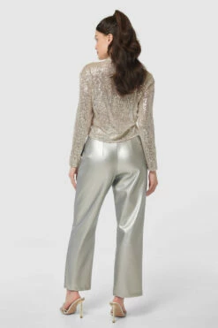 Closet London CreamCropped Shirt -Closet London Popular Shop B9845 CREAM T9909 SILVER 20230405 Closet London0622 17293.1696607663