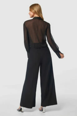 Closet LondonBlack Wide Leg Trouser -Closet London Popular Shop B9850 BLACK T9899 BLACK Closet London1569 43108.1697028877