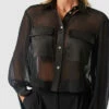 Closet London BlackCropped Shirt -Closet London Popular Shop B9850 BLACK T9899 BLACK Closet London1574 02076.1696607333