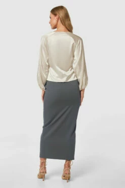 Closet London Grey Pencil Skirt -Closet London Popular Shop B9923 CREAM S9915 GREY 20230405 Closet London27305 41283.1696329667