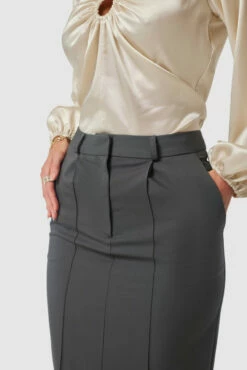 Closet London Grey Pencil Skirt -Closet London Popular Shop B9923 CREAM S9915 GREY 20230405 Closet London27326 70141.1696329632