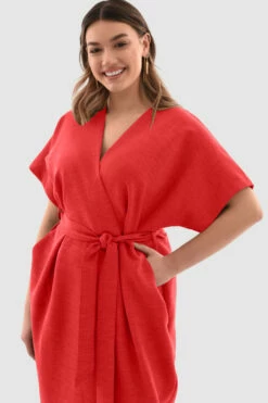 Closet CurvesRed Kimono Wrap Dress -Closet London Popular Shop BIq8Vxo 44869 copy 21 88358.1695287632