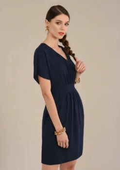 Closet London Petite Navy Blue Tie Waist Tulip Dress -Closet London Popular Shop C4g7UGl8 16996.1675958074
