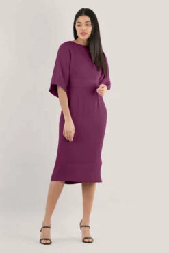 Closet London Petite Plum Kimono Midi Dress -Closet London Popular Shop CLOSET L 1402 29186.1581434309 77785 87207.1696336528