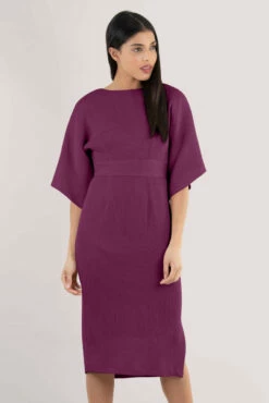 Closet LondonPurple Kimono Pencil Midi Dress -Closet London Popular Shop CLOSET L 1407 CROP 44197.1581434322 34997.1633528937