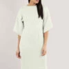 Closet London Ivory White Kimono Pencil Midi Dress -Closet London Popular Shop CLOSET L 1407 CROP 44197.1581434322 77306.1633090124