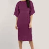Closet London Petite Plum Kimono Midi Dress