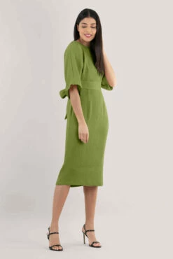 Closet London Olive Green Kimono Pencil Midi Dress -Closet London Popular Shop CLOSET L 1408 52329.1581434309 33701.1649854981