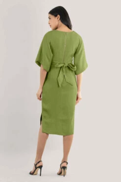 Closet London Olive Green Kimono Pencil Midi Dress -Closet London Popular Shop CLOSET L 1412 61099.1581434309 70871.1649854981